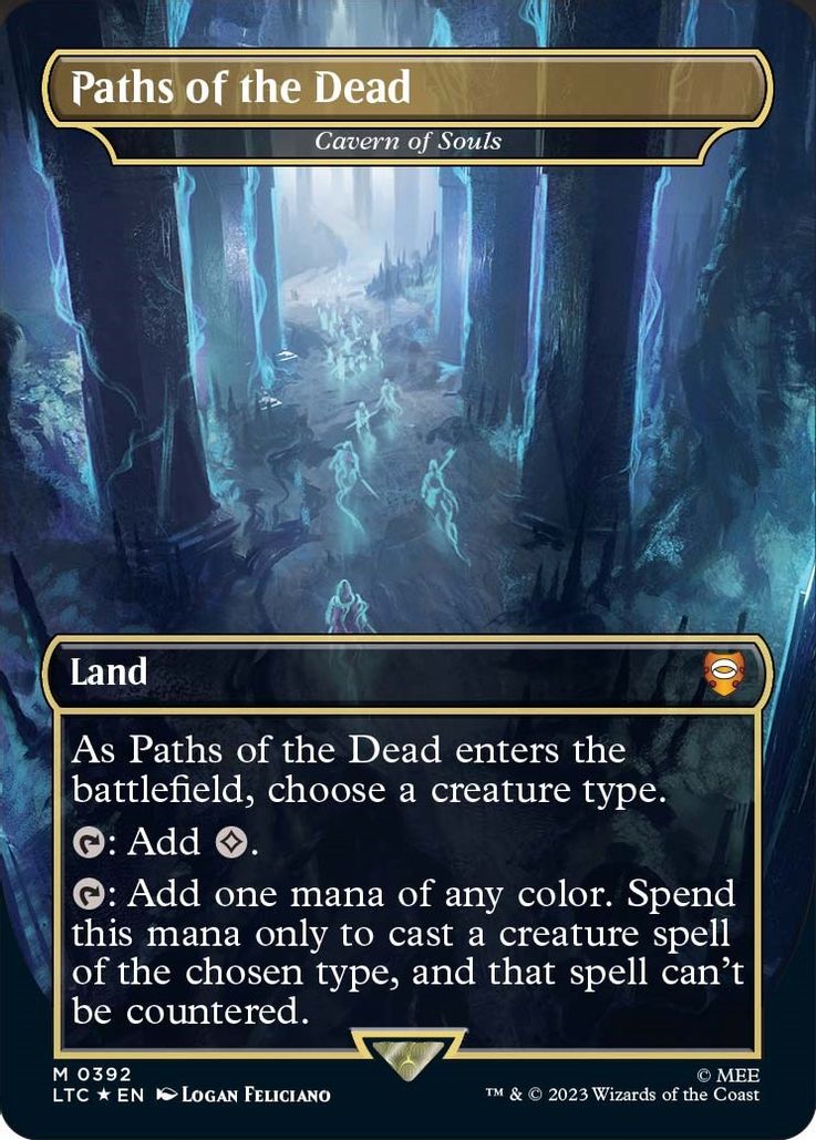 Borderless Paths Of The Dead Cavern Of Souls No 362 - Mythic Commander Lord Of The Rings Tales Of Middle-earth