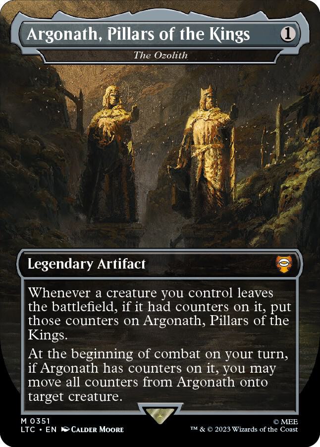 FOIL BORDERLESS Argonath, Pillars of the Kings - The Ozolith - #351 - Mythic Lord of the Rings: Tales of Middle Earth Commander