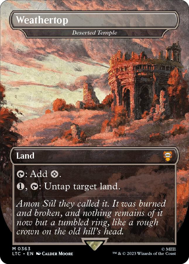 FOIL BORDERLESS Weathertop - Deserted Temple - #363 - Mythic Lord of the Rings Tales of Middle Earth Commander