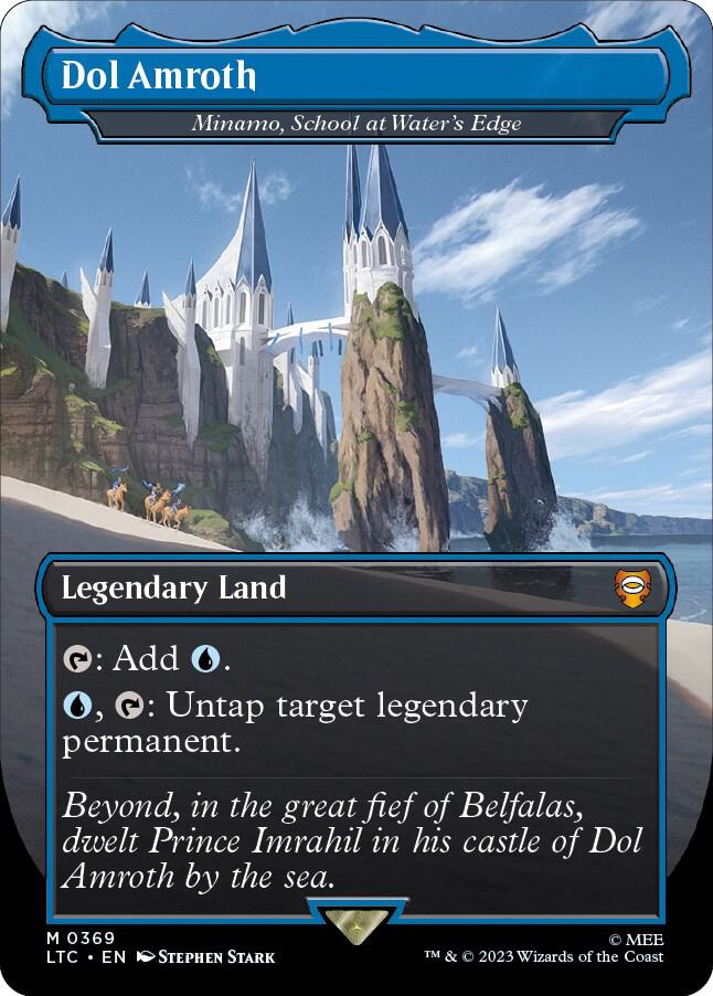 FOIL BORDERLESS Dom Amroth - Minamo, School at Water's Edge - #369 - Mythic Lord of the Rings: Tales of Middle Earth Commander