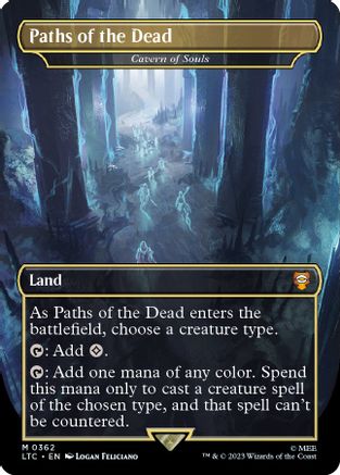 Foil Borderless Paths Of The Dead Cavern Of Souls No 362 - Commander Lord Of The Rings Tales Of Middle-earth