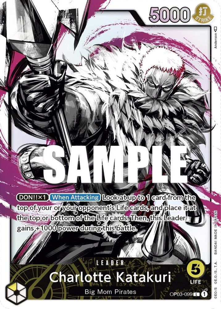 [ALTERNATE ART] Charlotte Katakuri (099) (Alternate Art)  (OP03-099) L★ - One Piece Pillars of Strength