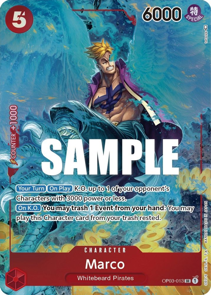 [ALTERNATE ART] Marco (Alternate Art)  (OP03-013) SR★ - One Piece Pillars of Strength
