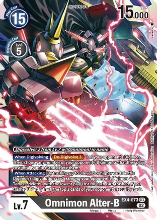 Omnimon Alter-b Ex4-073 - Secret Rare Ex04 Alternative Being