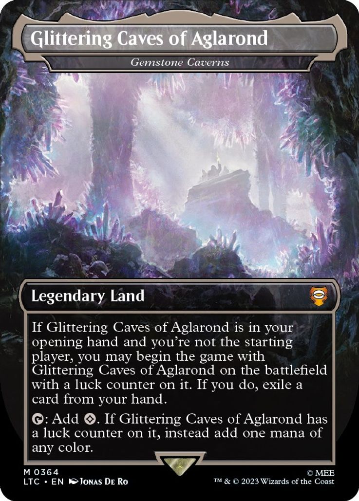 Borderless Glittering Caves Of Aglarond Gemstone Caverns No 364 - Mythic Lord Of The Rings Tales Of Middle-earth Commander