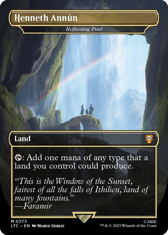 FOIL BORDERLESS Henneth Annun // Reflecting Pool - #373 - Mythic Lord of the Rings Commander