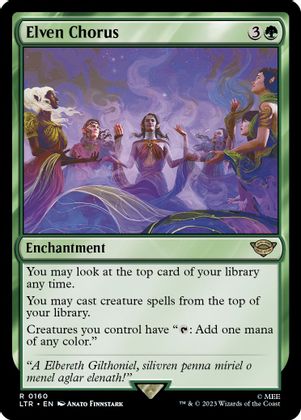 Foil Elven Chorus No 160 - Rare Lord Of The Rings Tales Of Middle-earth