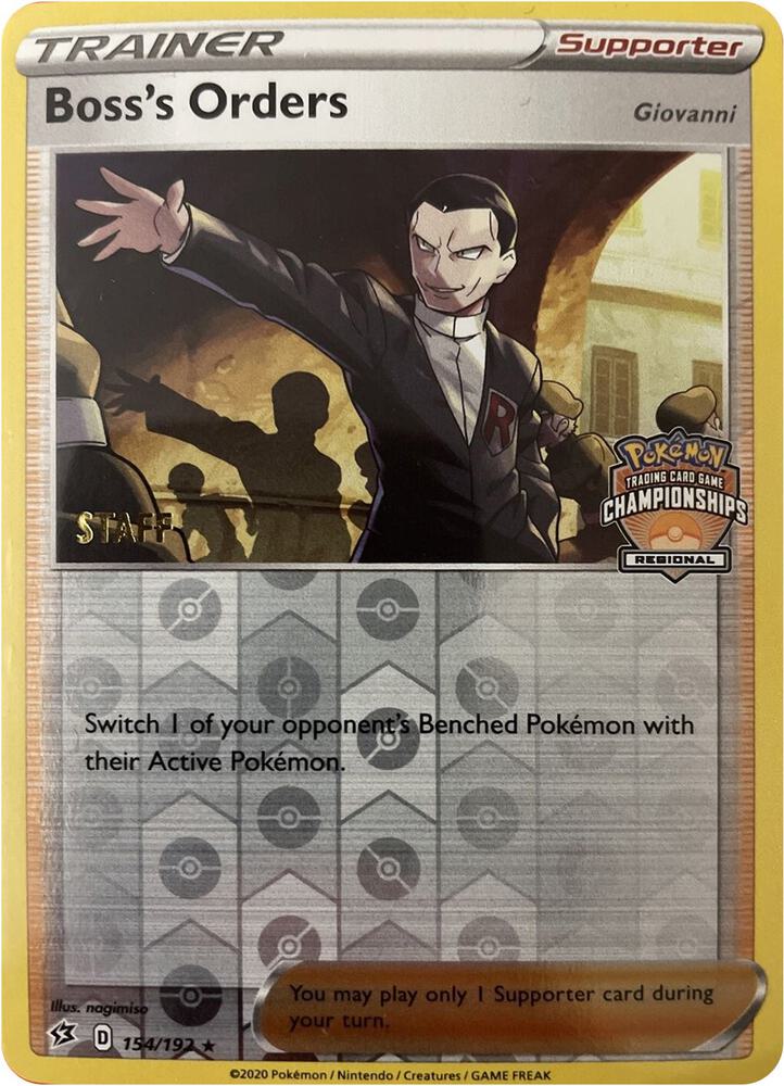[STAFF] Boss's Orders - 154/192 - Rebel Clash STAFF Regional Championship Promo