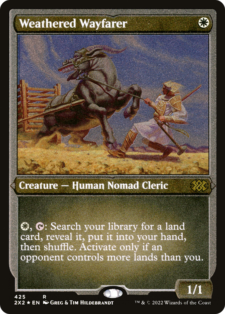 [ EF ] [FOIL] Weathered Wayfarer (Foil Etched) #425 - RARE 2X2 - Double Masters 2022