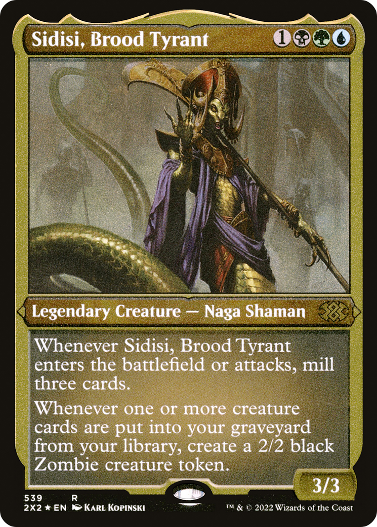 [ EF ] [FOIL] Sidisi, Brood Tyrant (Foil Etched) #539 - RARE 2X2 - Double Masters 2022