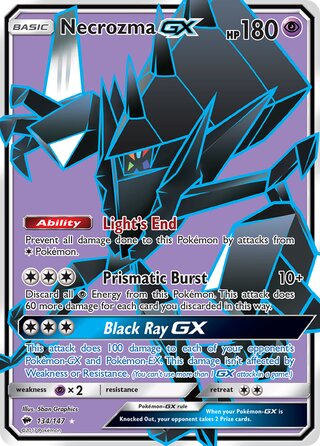 FULL ART Necrozma GX - 134/147 - Ultra Rare - Burning Shadows