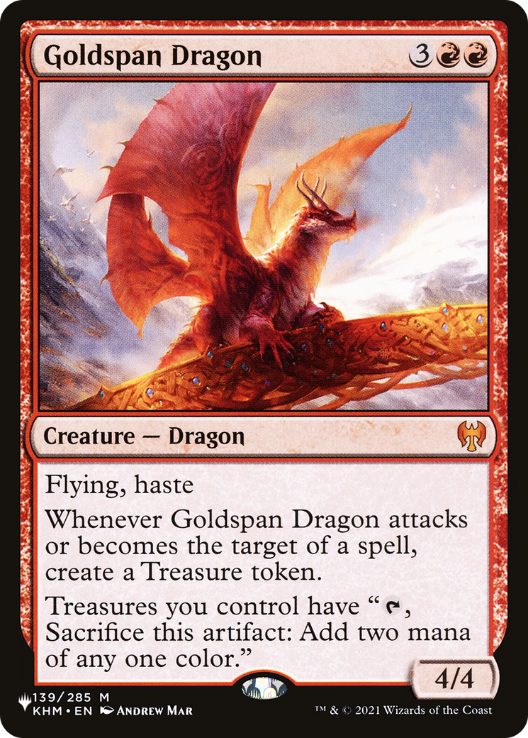 Goldspan Dragon #139/285 - MYTHIC LIST - The List