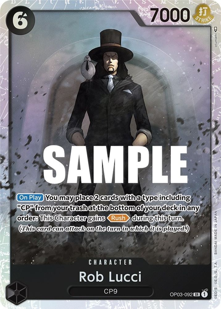 Rob Lucci (092)  (OP03-092) Super Rare - One Piece Pillars of Strength