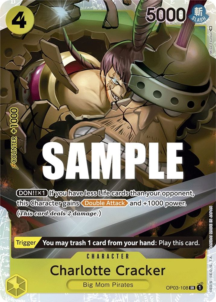 Charlotte Cracker  (OP03-108) Super Rare - One Piece Pillars of Strength