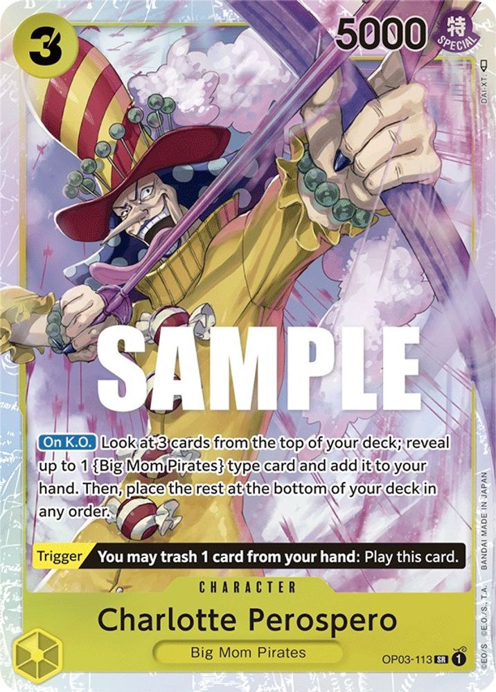Charlotte Perospero  (OP03-113) Super Rare - One Piece Pillars of Strength