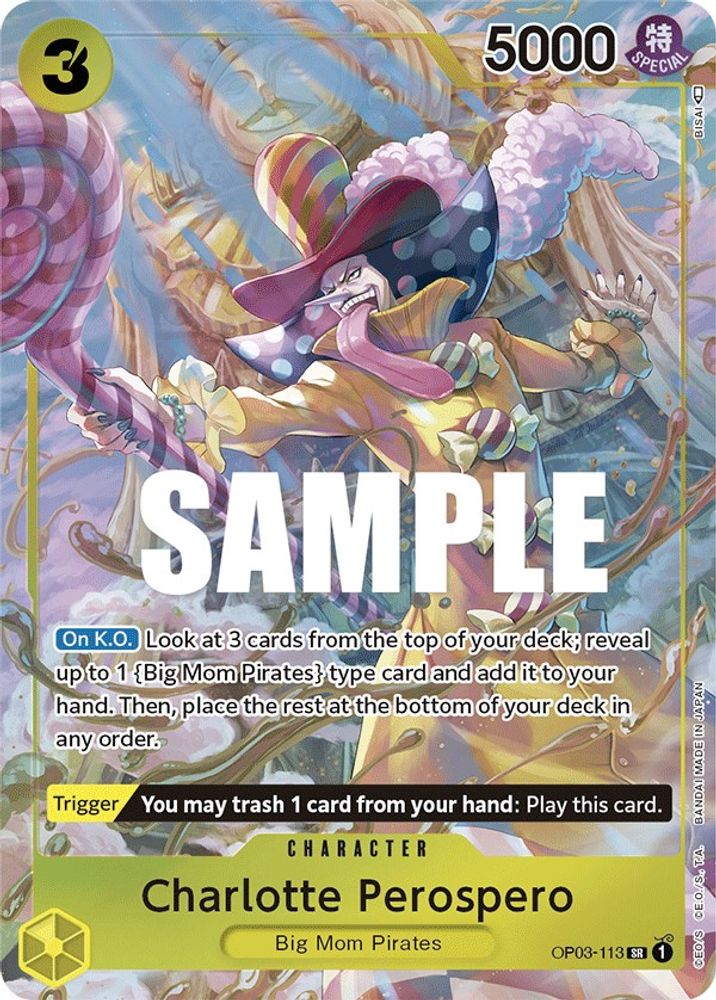 [ALTERNATE ART] Charlotte Perospero (Alternate Art)  (OP03-113) SR★ - One Piece Pillars of Strength