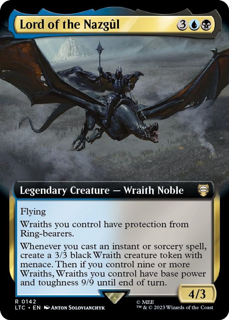 Extended Art Lord Of The Nazgul No 142 - Rare Lord Of The Rings Tales Of Middle Earth Commander