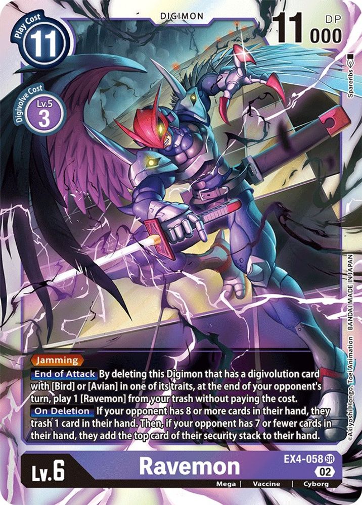 Ravemon (EX4-058) SSuper Rare - Digimon Alternative Being Booster