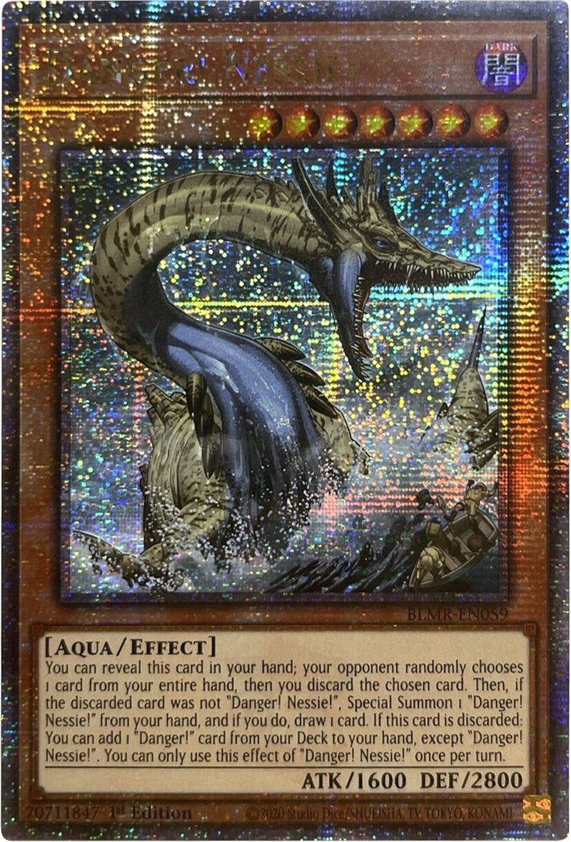 [QUARTER CENTURY SECRET RARE] Danger Nessie - BLMR-EN059 - Secret Rare 1st Edition
