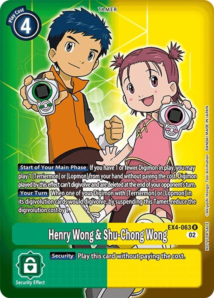 Henry Wong & Shu-Chong Wong (Alternate Art) (EX4-063) R★ - Digimon Alternative Being Booster