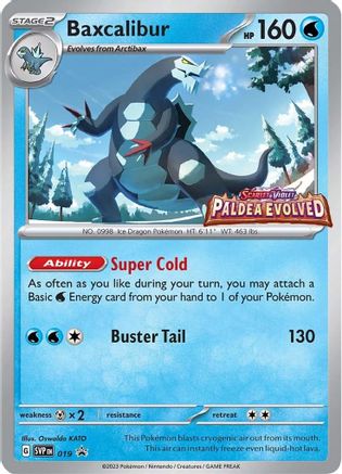 Baxcalibur - SVP 019 - Pokemon SV Scarlet & Violet Promo
