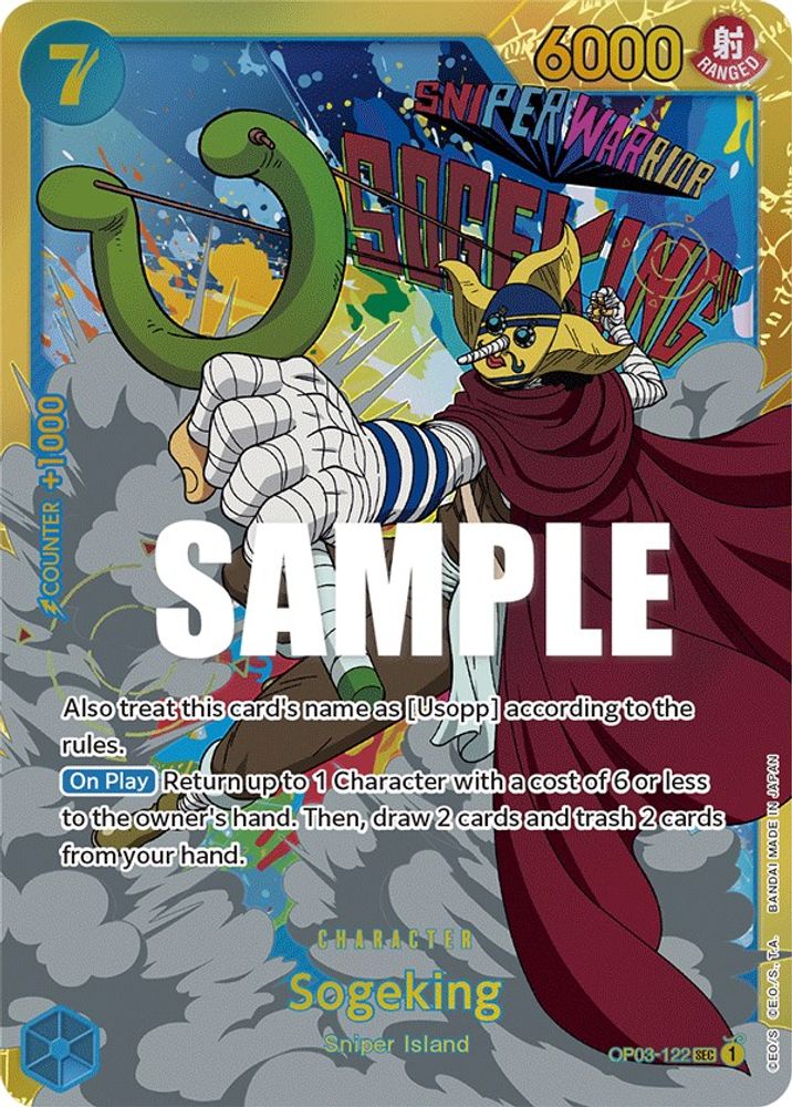 Sogeking  (OP03-122) Secret Rare - One Piece Pillars of Strength