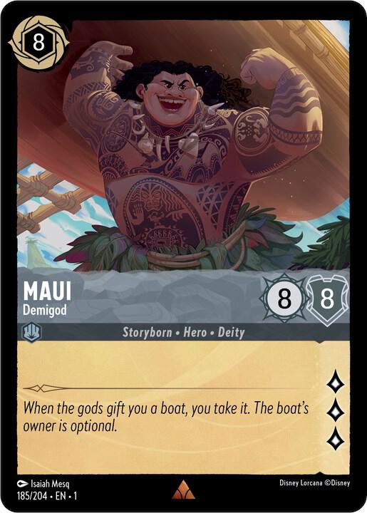 Maui - Demigod - 185/204 - Rare - Lorcana The First Chapter