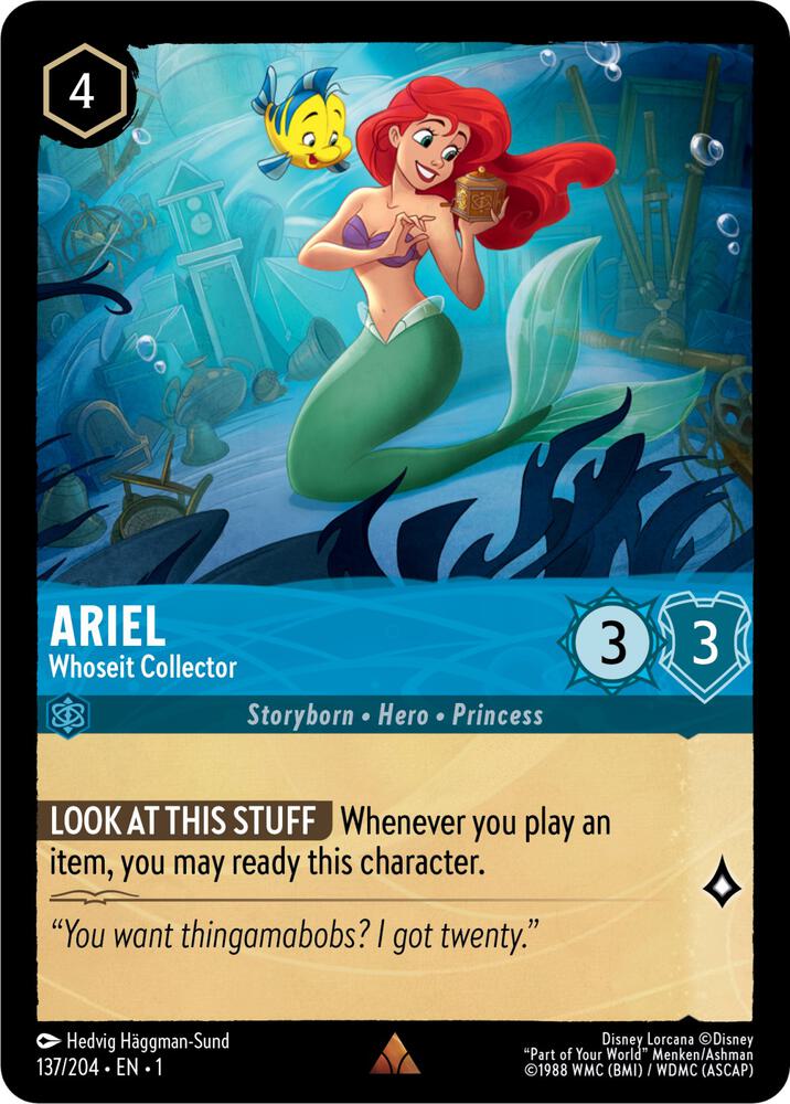 Ariel - Whoseit Collector - 137/204 - Rare - Lorcana The First Chapter
