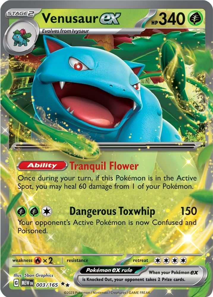Venusaur ex - [  003/165 ] - Double Rare - Pokemon SV Scarlet & Violet 151