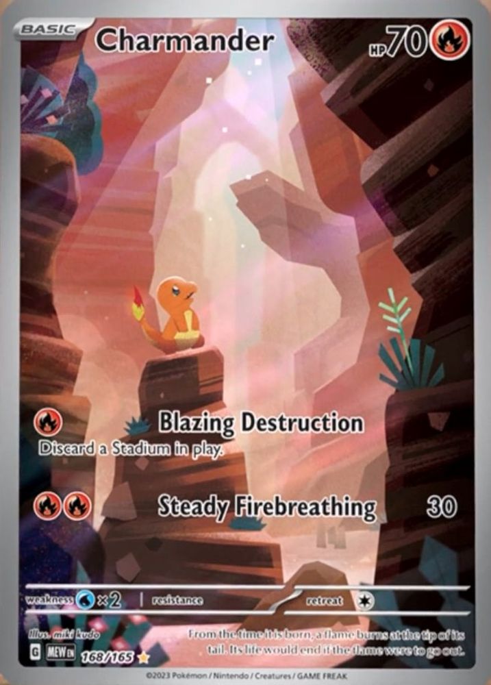 Charmander - [  168/165 ] -  Illustration Rare - Pokemon SV Scarlet & Violet 151
