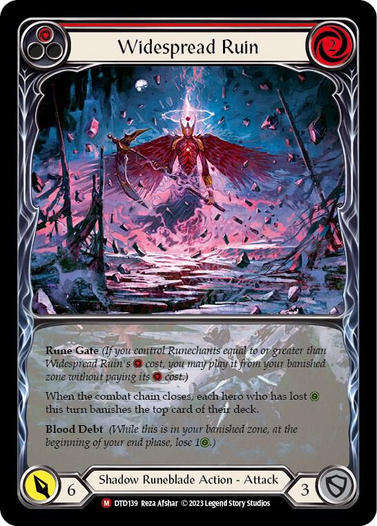 RAINBOW FOIL EXTENDED ART Widespread Ruin - DTD139 - Majestic Dusk Till Dawn