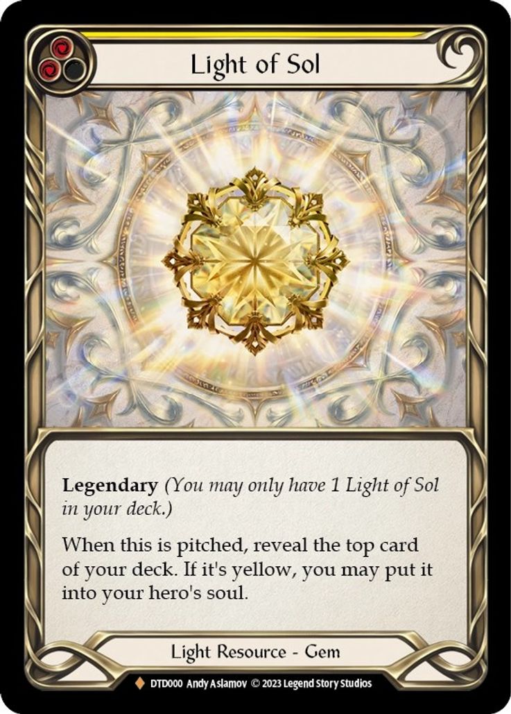 Cold Foil Light Of Sol - Dtd000 - Fabled Dusk Till Dawn