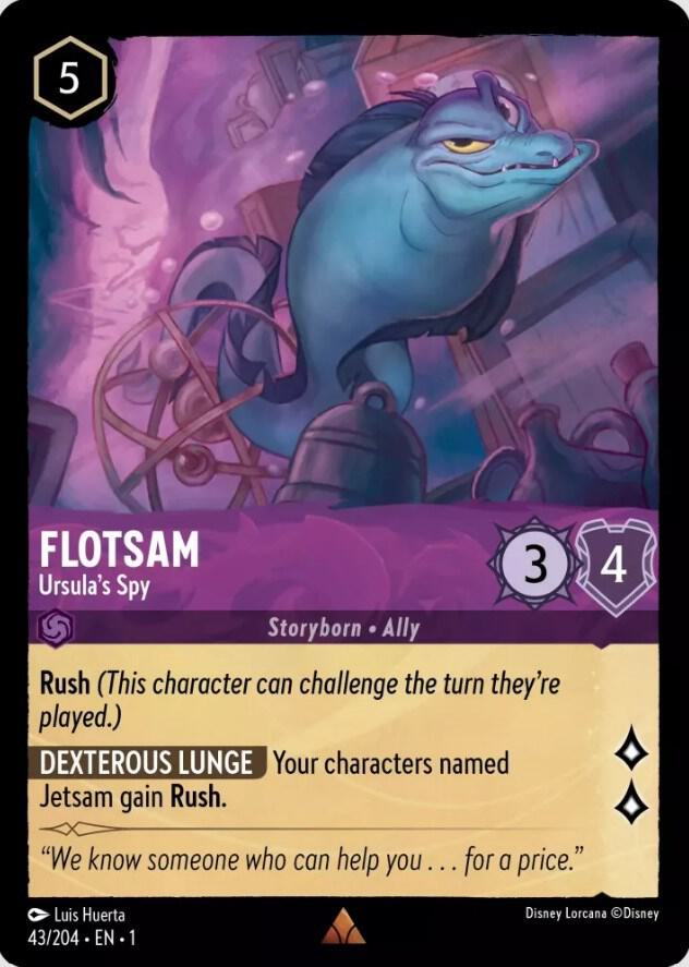 Flotsam - Ursula's Spy - 43/203 - Rare - Lorcana The First Chapter