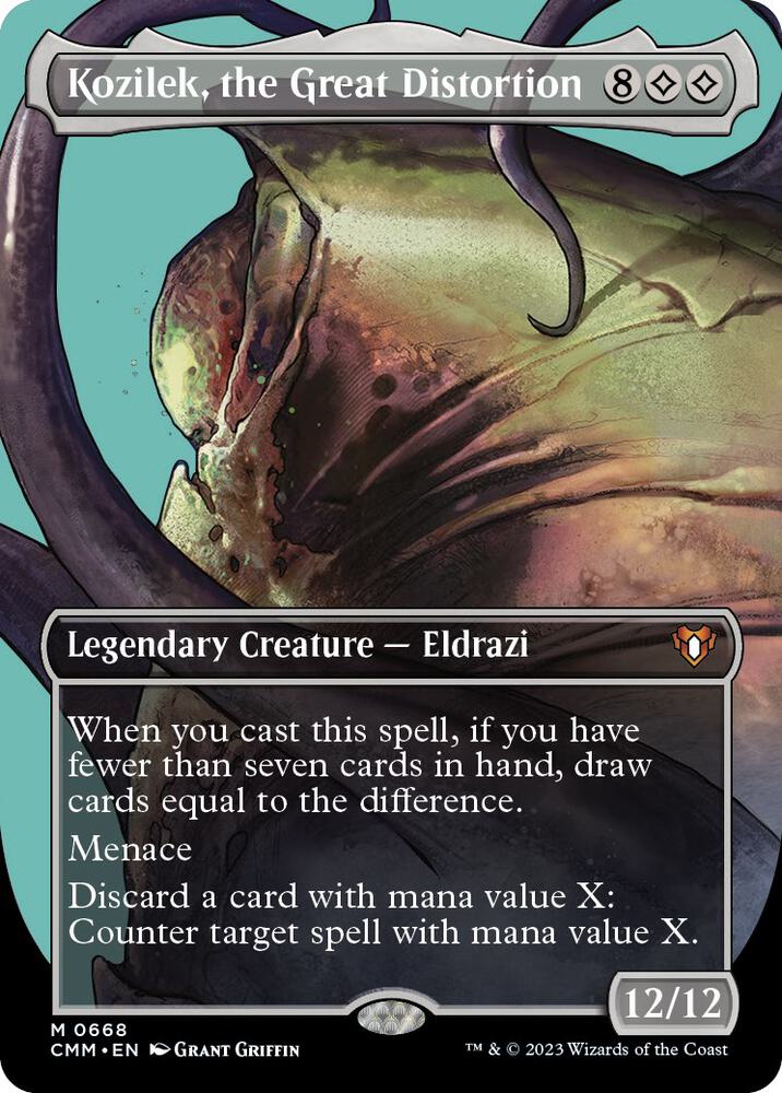 FOIL BORDERLESS Kozilek, the Great Distortion - #668 - Mythic Commander Masters