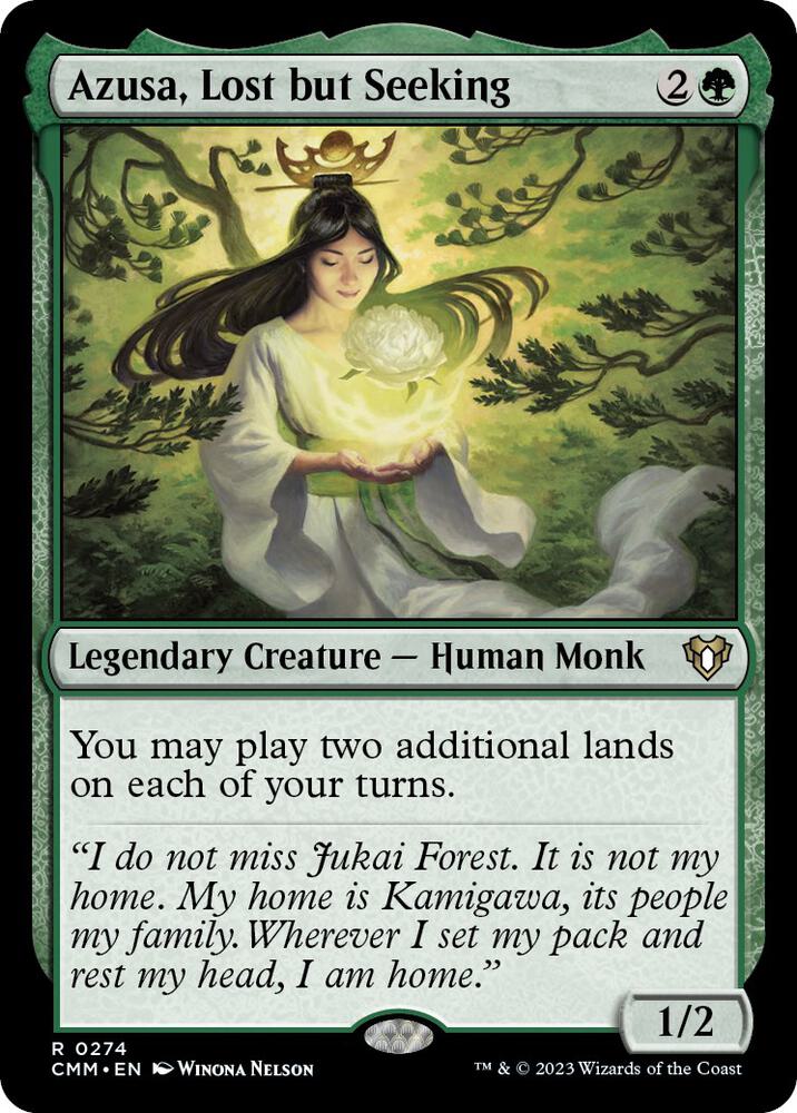 Azusa, Lost but Seeking - #274 - Rare Commander Masters
