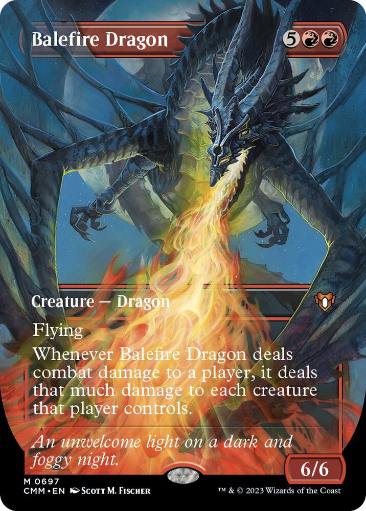 BORDERLESS Balefire Dragon - #697 - Mythic Commander Masters