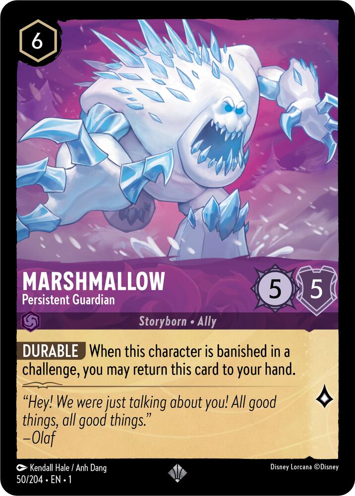 Marshmallow - Persistent Guardian - 50/204 - Super Rare - Lorcana The First Chapter