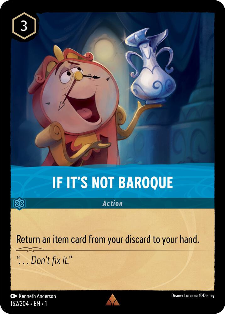 COLD FOIL If It's Not Baroque - 162/204 - Rare - Lorcana The First Chapter