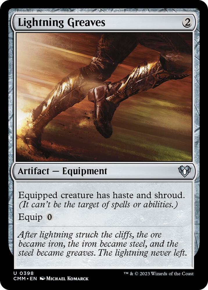 FOIL Lightning Greaves - #398 - Uncommon Commander Masters