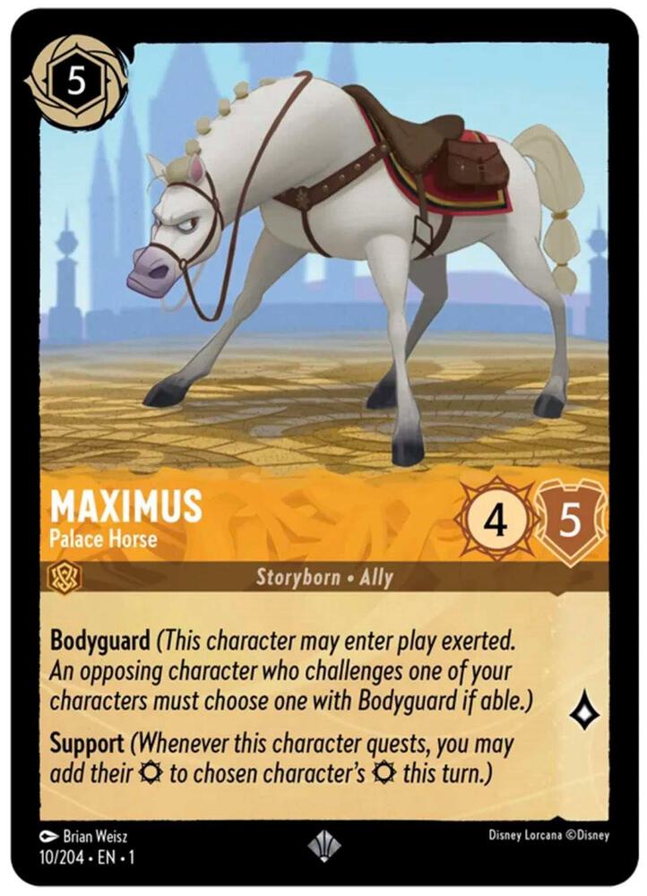 Maximus - Palace Horse - 10/204 - Super Rare - Lorcana The First Chapter