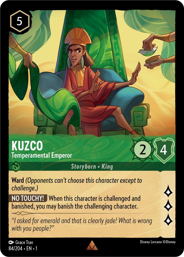 Kuzco - Temperamental Emperor - 84/204 - Rare - Lorcana The First Chapter