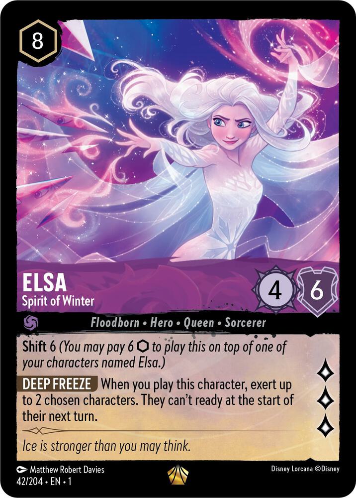 Elsa - Spirit of Winter - 42/204 - Legendary - Lorcana The First Chapter