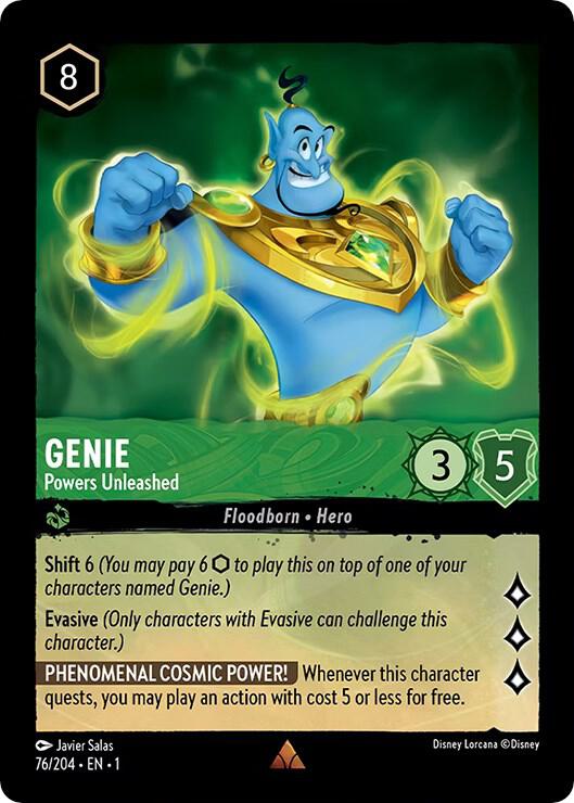 COLD FOIL Genie - Powers Unleashed - 76/204 - Rare - Lorcana The First Chapter