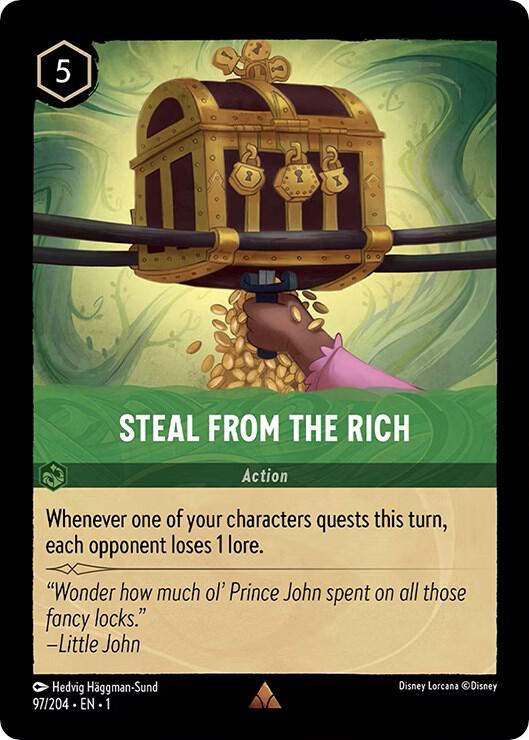 Steal from the Rich - 97/204 - Rare - Lorcana The First Chapter