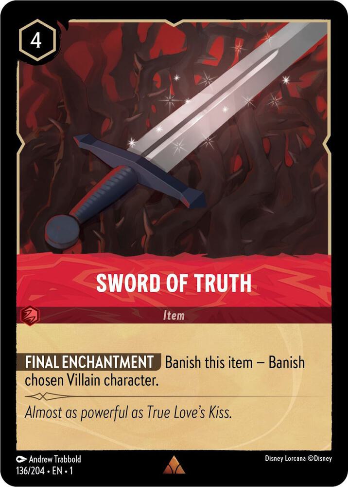 Sword of Truth - 136/204 - Rare - Lorcana The First Chapter