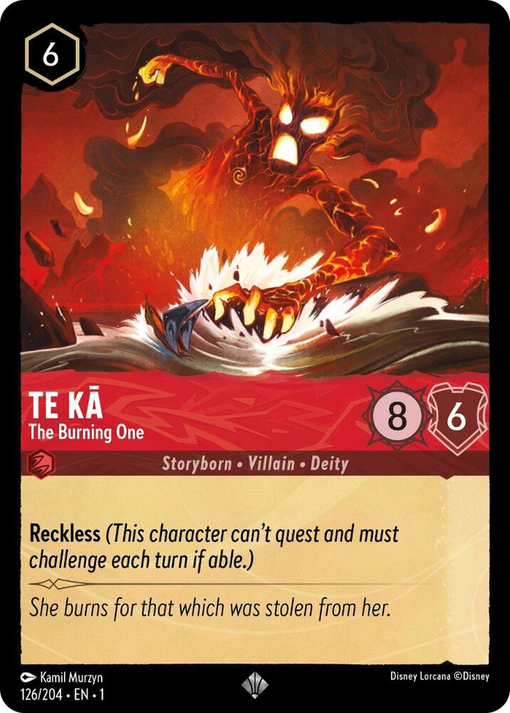 Te ka - The Burning One - 126/204 - Super Rare - Lorcana The First Chapter