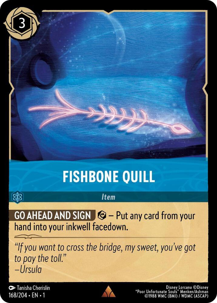 Fishbone Quill - 168/204 - Rare - Lorcana The First Chapter