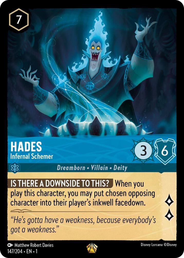 Hades - Infernal Schemer - 147/204 - Legendary - Lorcana The First Chapterr