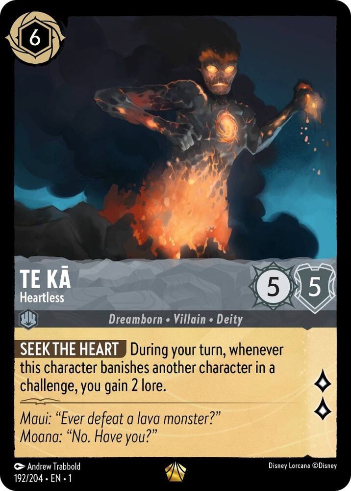 COLD FOIL Te Ka - Heartless - 192/204 - Legendary - Lorcana The First Chapter