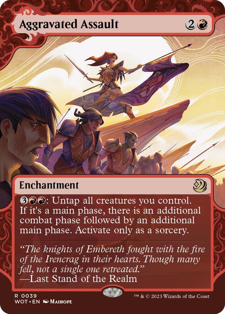 FOIL Aggravated Assault - #039 - Rare Wilds of Eldraine: Enchanting Tales